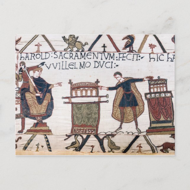 Carte Postale Harold jurant serment sur des reliques saintes (Devant)