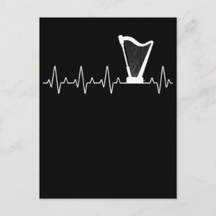 Carte Postale Harp Heartbeat Musicien Harp