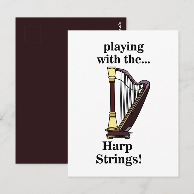 Carte Postale Harpe Instrument de Musique Harpe (Devant / Derrière)