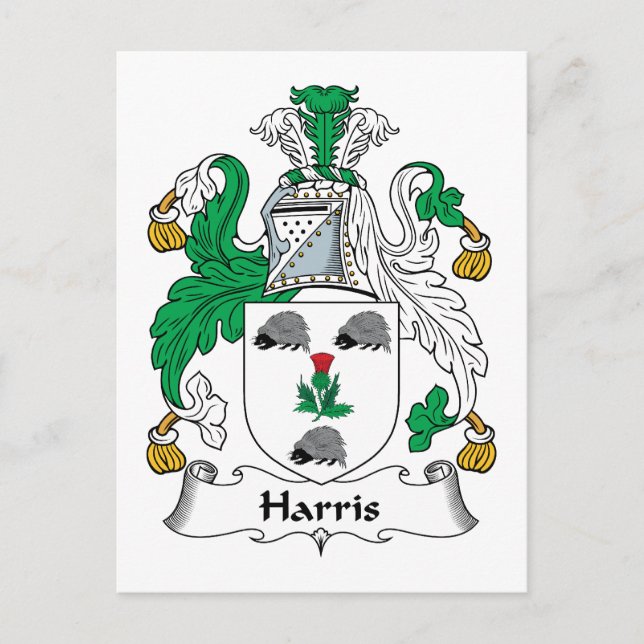 Carte Postale Harris Family Crest (Devant)