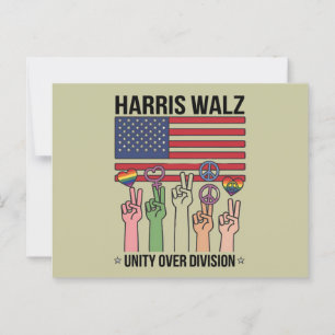 Carte Postale Harris Waltz 2024 Unité sur division