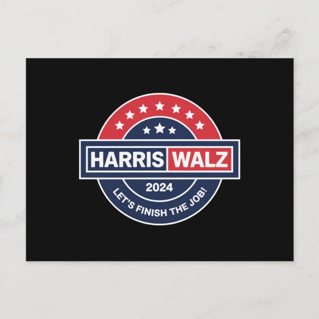 Carte Postale Harris Walz 24 Kamala Harris Madame la Présidente  (Devant)