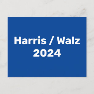 Carte Postale Harris / Walz Campagne présidentielle 2024
