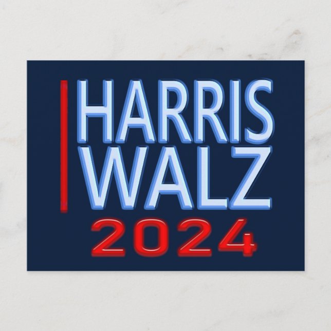 Carte Postale Harris Walz Élection Présidentielle 2024 (Devant)