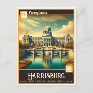 Carte Postale Harrisburg, Pennsylvanie VINTAGE