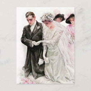 Carte Postale Harrison Fisher : Le Mariage