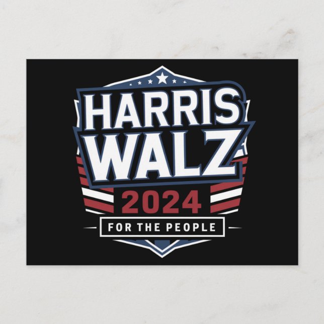 Carte Postale HarrisWaltz 2024 Shirt KamalaHarris TimWaltz 2024 (Devant)