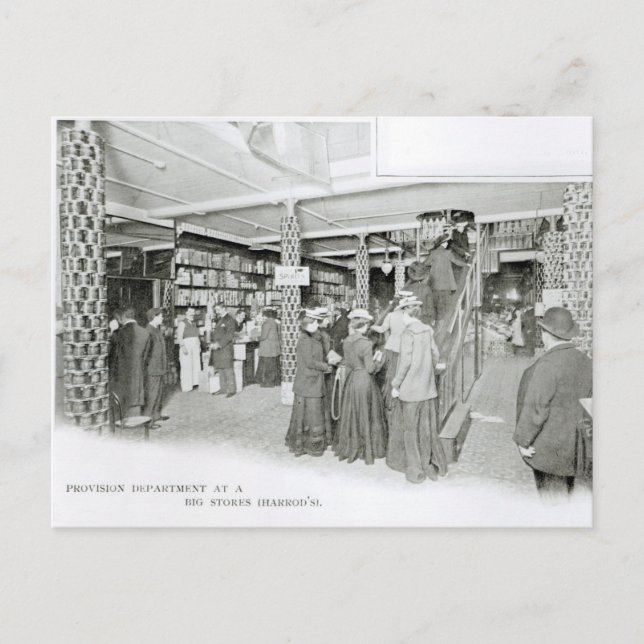 Carte Postale Harrods Provision Department, c.1901 (Devant)