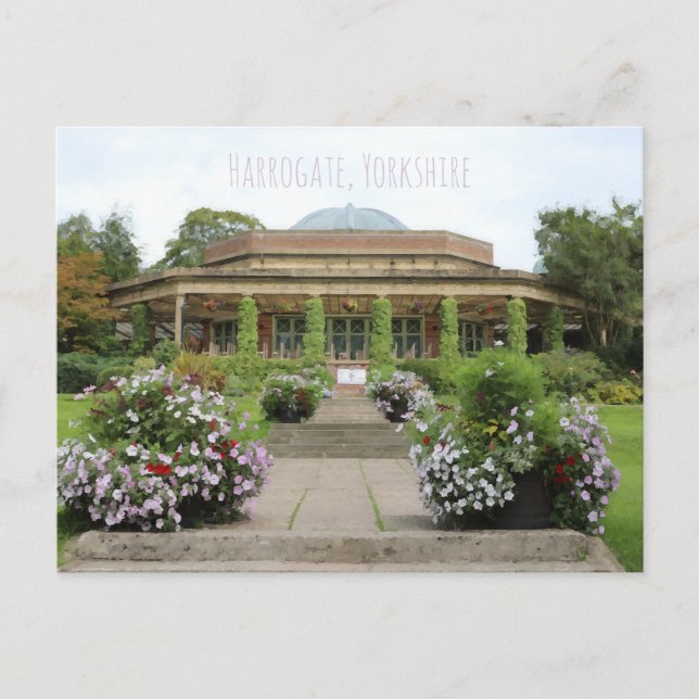 Carte Postale Harrogate, Jardins de la Vallée dans le Yorkshire (Devant)