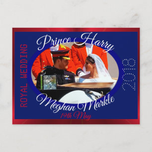 Carte Postale Harry et Meghan photo Royal Mariage Carriage Ride