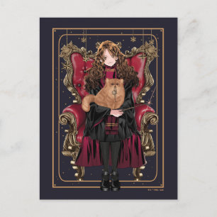 Carte Postale HARRY POTTER™   Anime Hermione Granger assis