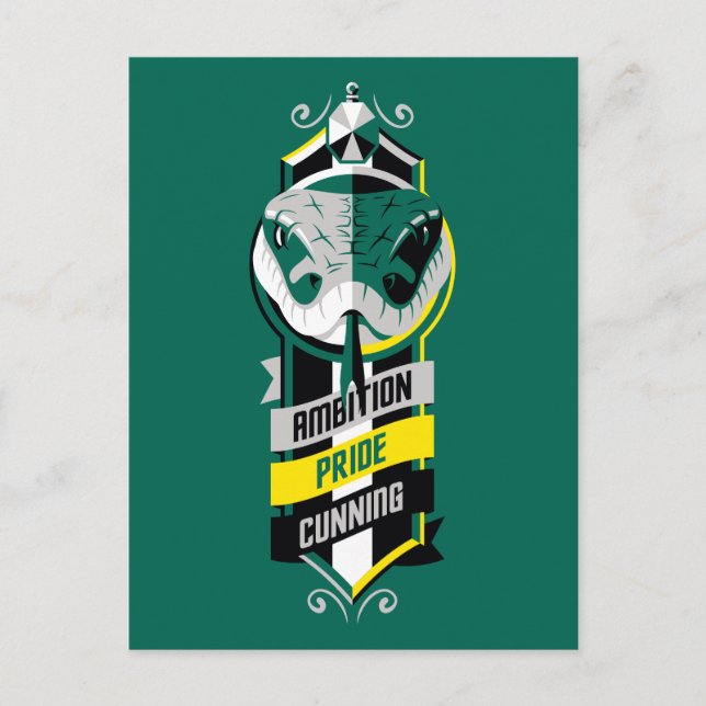 Carte Postale Harry Potter | Armoiries des traits de la maison S (Devant)