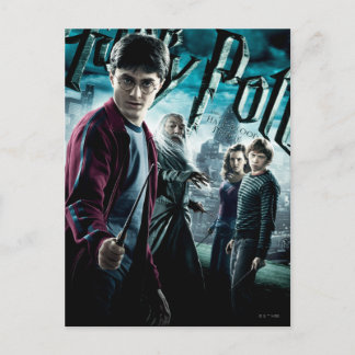 Carte Postale Harry Potter avec Dumbledore Ron et Hermione 1