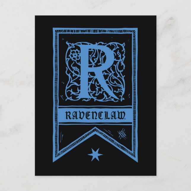 Carte Postale Harry Potter| Bannière du monogramme de Ravenclaw (Devant)