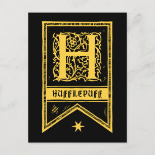 Carte Postale Harry Potter Bannière Monogramme Hufflepuff