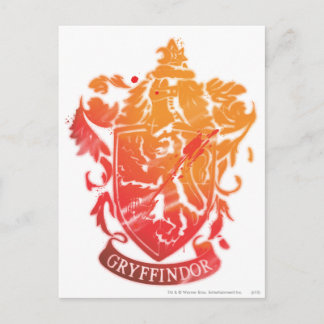 Carte Postale Harry Potter | Blason de Gryffondor - éclaboussé
