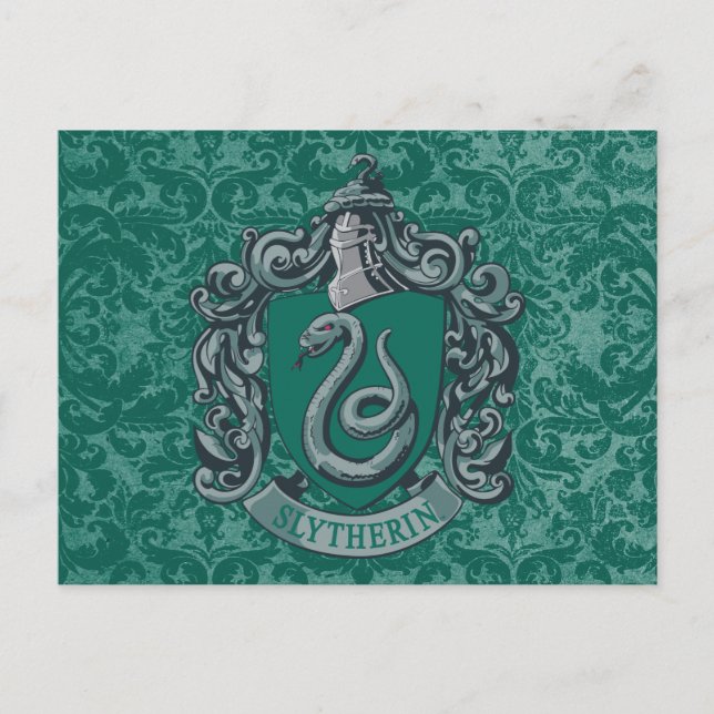 Carte Postale Harry Potter | Blason de Serpentard Vert (Devant)