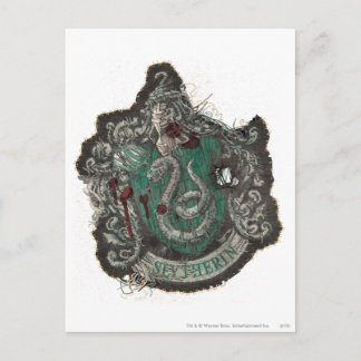 Carte Postale Harry Potter | Blason de Serpentard - Vintage
