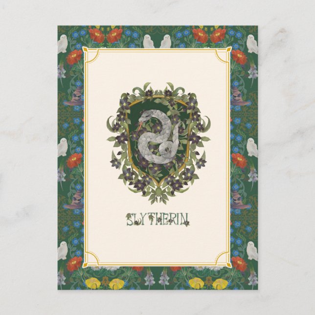 Carte Postale HARRY POTTER™ | Blason SLYTHERIN™ (Devant)