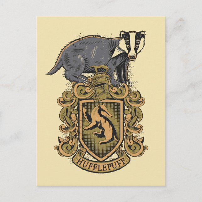 Carte Postale Harry Potter| Cimetière de la Hufflepuff avec Badg (Devant)