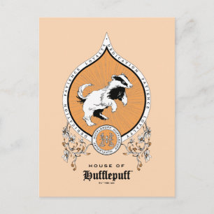 Carte Postale HARRY POTTER™ Dessin délicat Blason de POUFFSOUR