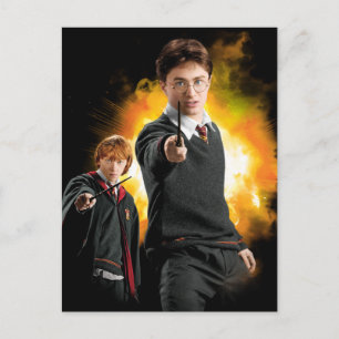 Carte Postale Harry Potter et Ron Weasely
