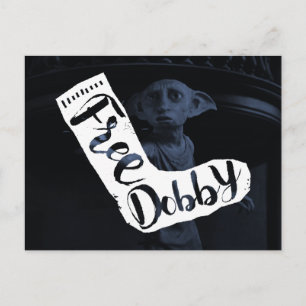 Carte Postale Harry Potter   "Free Dobby" Sock Typography