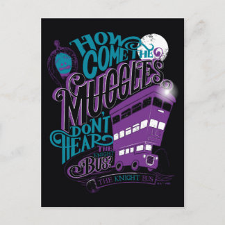 Carte Postale Harry Potter | Graphique de typographie du Knight