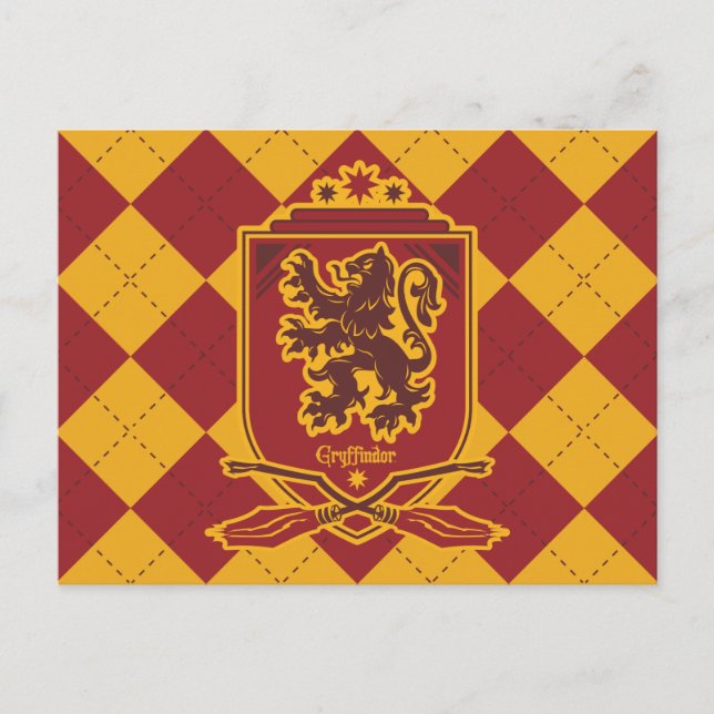 Carte Postale Harry Potter | Gryffindor QUIDDITCH™ Crest (Devant)