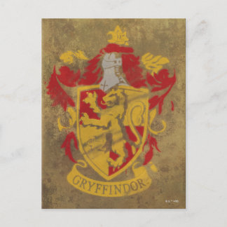 Carte Postale Harry Potter | Gryffondor - Blason rétro de la mai