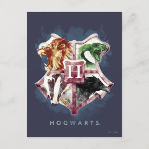 Carte Postale Harry Potter   HOGWARTS™ Crest Aquarelle