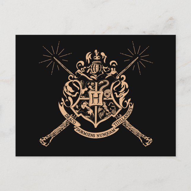 Carte Postale Harry Potter | Hogwarts Crossed Wands Crest (Devant)