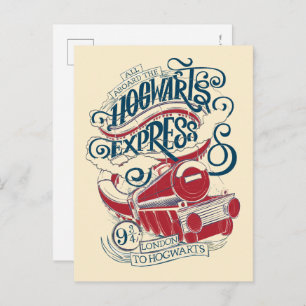 Carte Postale Harry Potter   Hogwarts Express Typography