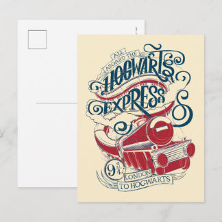 Carte Postale Harry Potter | Hogwarts Express Typography