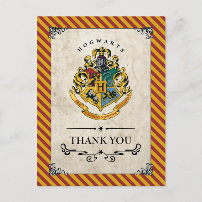 Carte Postale Harry Potter | Hogwarts Joyeux Anniversaire Remerc (Devant)
