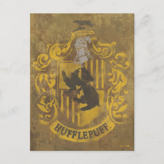 Carte Postale Harry Potter | Hufflepuff Crest Spray Paint