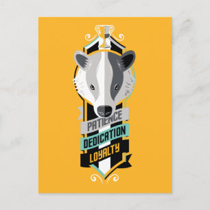 Carte Postale Harry Potter  HUFFLEPUFF™ House Traits Sigil