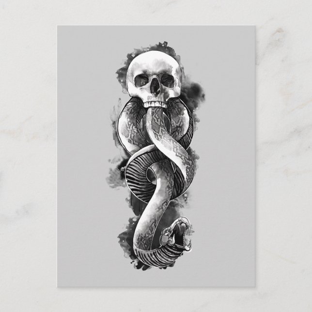Carte Postale Harry Potter | Marque des Ténèbres Aquarelle (Devant)