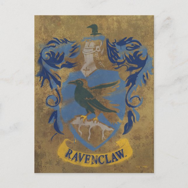 Carte Postale Harry Potter | Peinture Ravenclaw rustique (Devant)