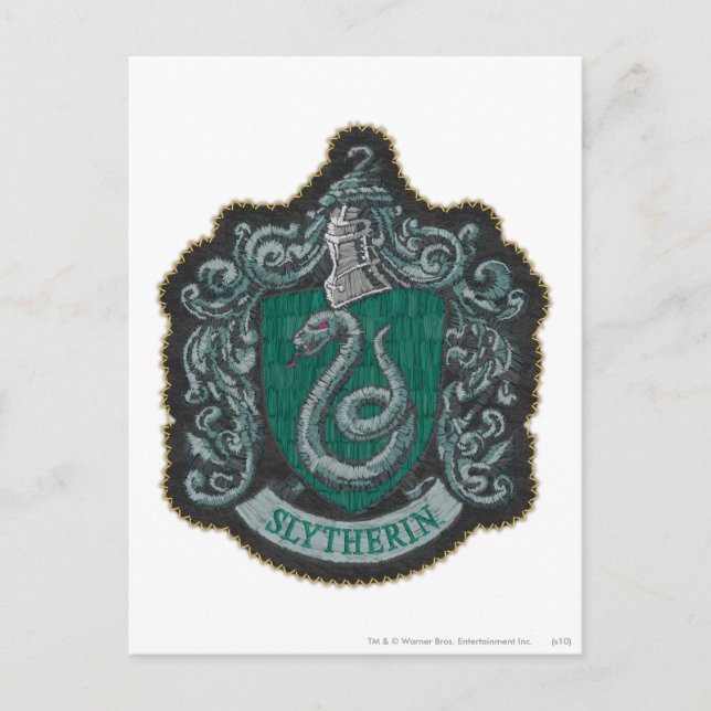Carte Postale Harry Potter | Retro Mighty Slytherin Crest (Devant)