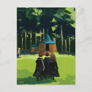 Carte Postale HARRY POTTER™, Ron, & Hermione à Hagrid's Hut