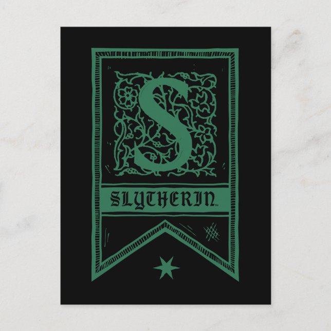 Carte Postale Harry Potter | Slytherin Monogram Banner (Devant)