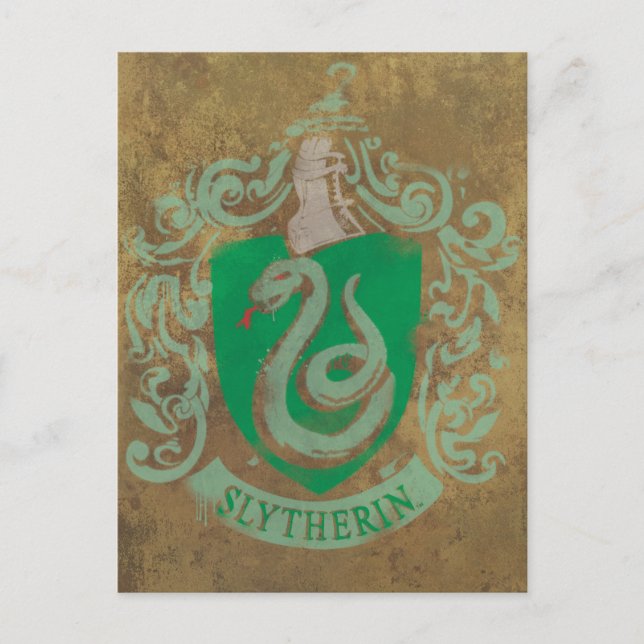 Carte Postale Harry Potter | Slytherin vintage (Devant)
