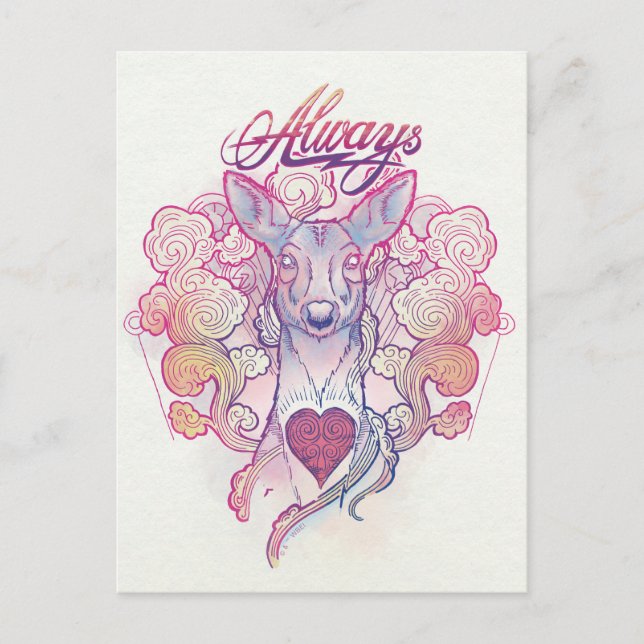 Carte Postale Harry Potter Spell | "Always" Doe Patronus (Devant)