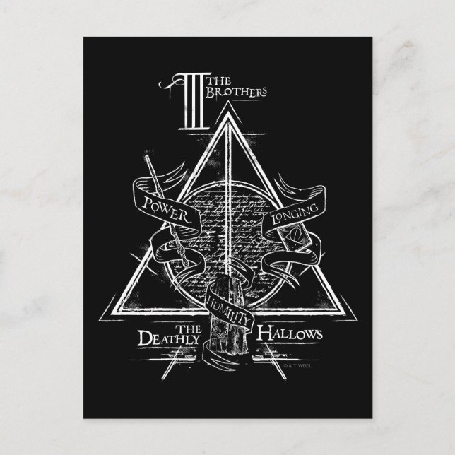 Carte Postale Harry Potter Spell | DEATHLY HALLOWS Graphic (Devant)