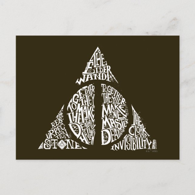Carte Postale Harry Potter Spell | HAUTEUR DE MORT Typographie G (Devant)