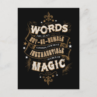 Carte Postale Harry Potter Spell| Les mots sont nos plus inexhau