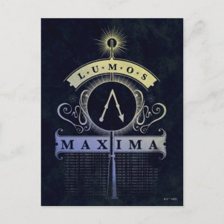 Carte Postale Harry Potter Spell| Lumos Maxima Graphisme