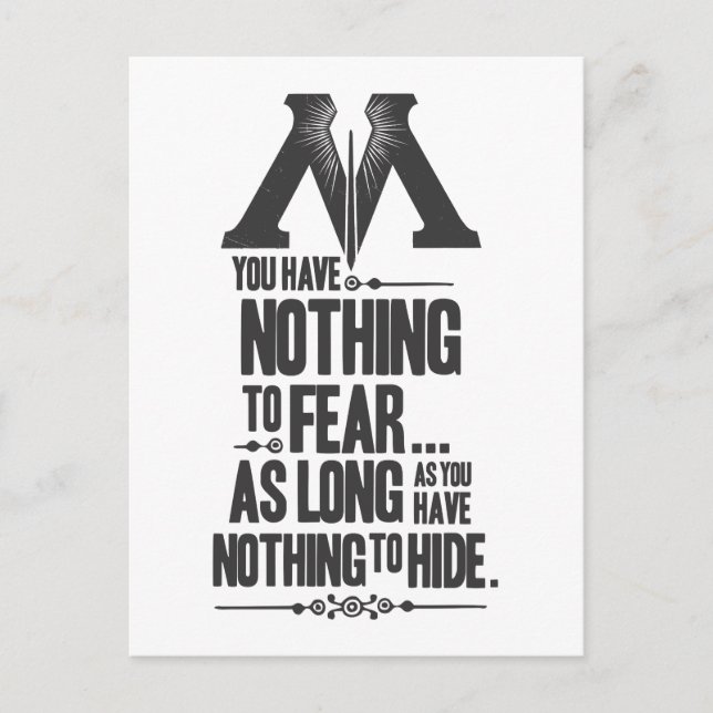 Carte Postale Harry Potter Spell | Ministère de la propagande ma (Devant)