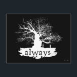 Carte Postale Harry Potter Spell| Toujours citer la silhouette<br><div class="desc">Une citation bouleversante de Harry Potter qui a frappé une corde sensible avec des millions de fans. L'amour de Severus Snape tenu pour Lily Potter parfaitement préservé, non pas dans une pensive, mais dans ce dessin de silhouette avec une toile de fond d'ombre blanche. De la finale de The Deathly...</div>